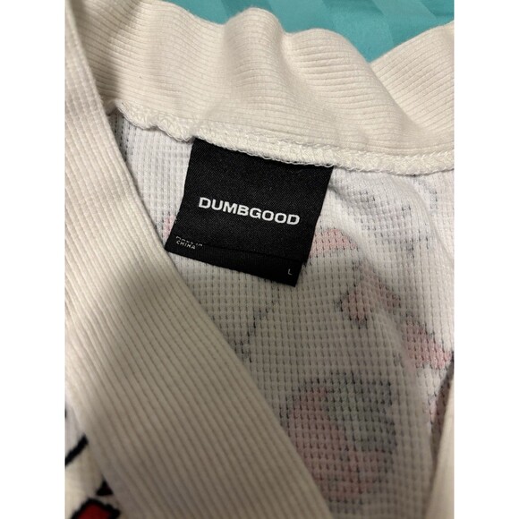 Dumbgood Sanrio Hello Kitty Strawberries Waffle Knit Cropped Cream Cardigan L - Picture 15 of 15